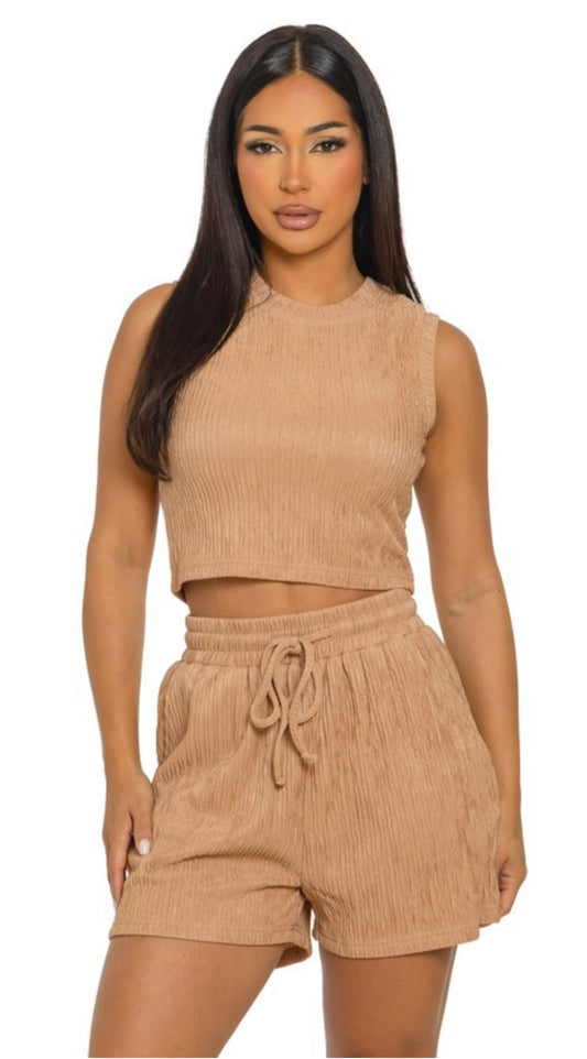 Beige Short Set