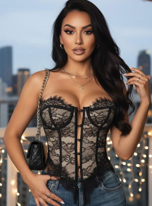Laced Bustier Top
