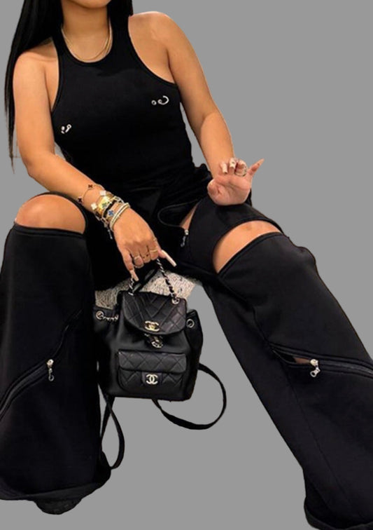 Front Zip Sweatpants