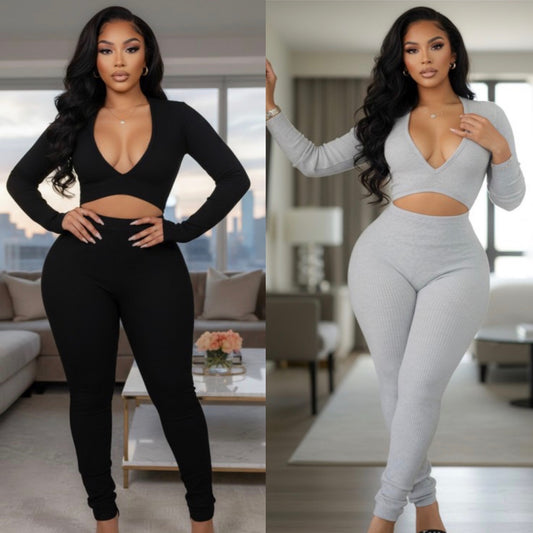 Prime Knit Jumpsuit - Black