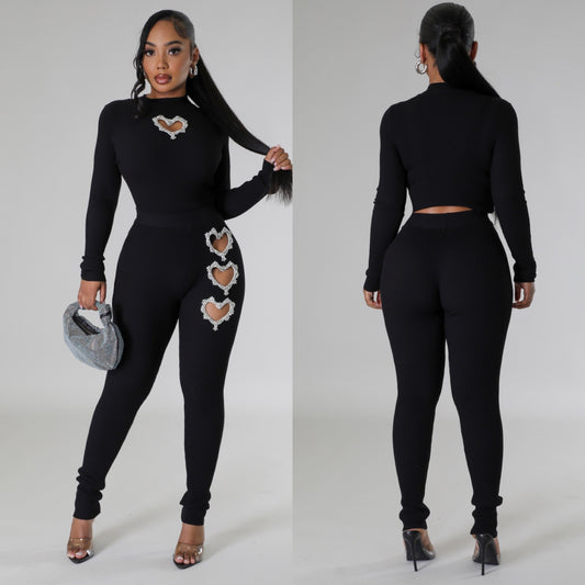 A Love Like No Other Black Legging Set