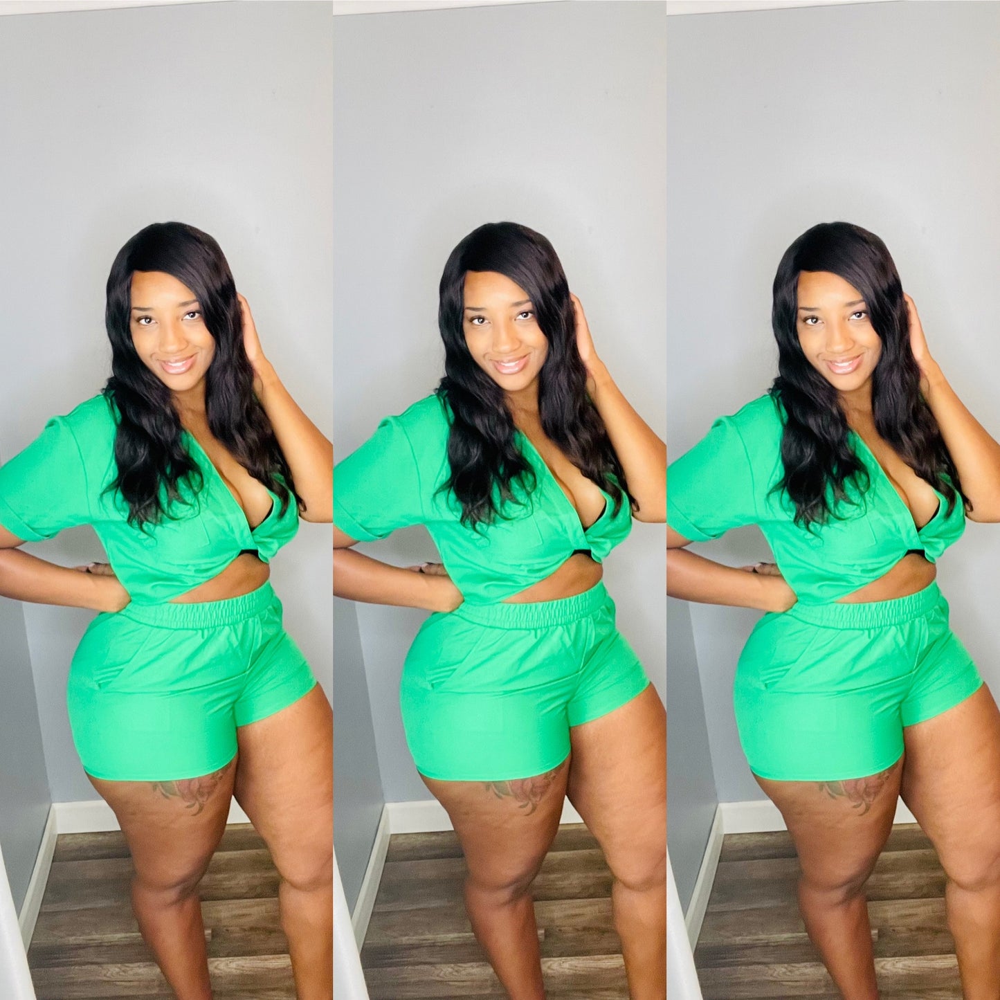 It's giving lucky Short Set