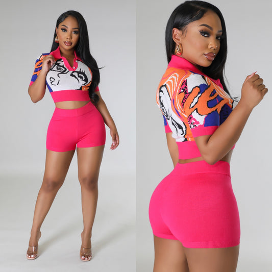 It’s Giving Face Short Set