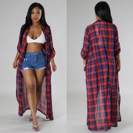 Red Flannel Duster