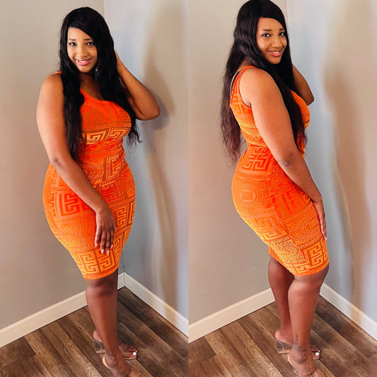 French Kiss Orange Dress