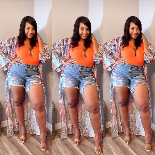 Sensational Orange Bodysuit