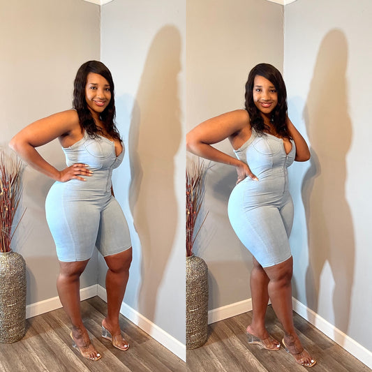 Good Energy Denim Romper