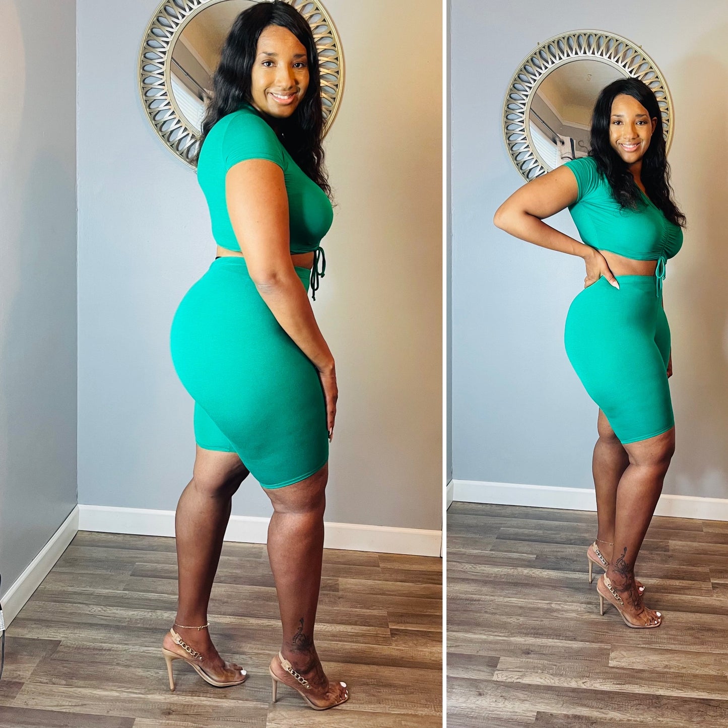 Sabado Green Short Set
