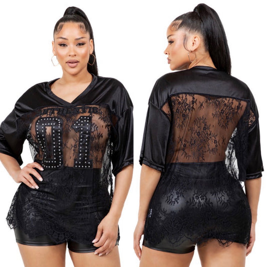 Authentic Black Jersey Top