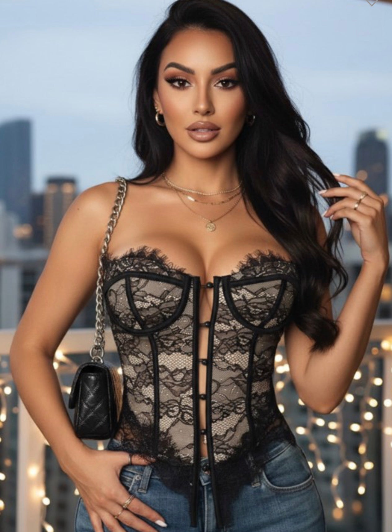 Laced Bustier Top