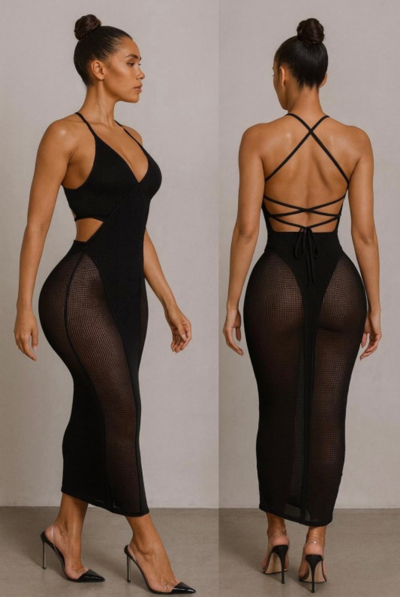 Icon Midi Black Dress