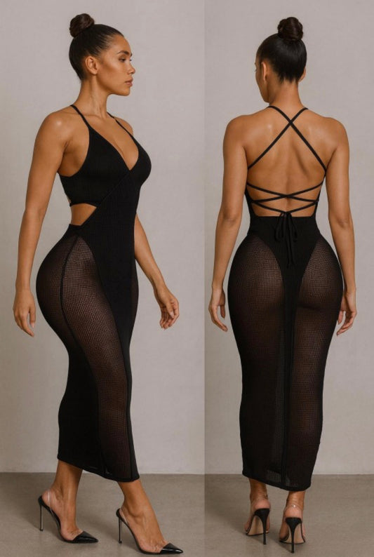 Icon Midi Black Dress