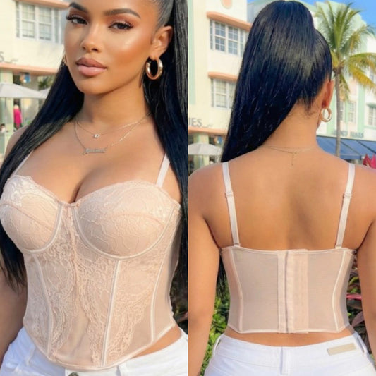 Tea Time Corset Top - Beige