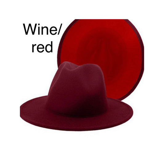Looking for you Fedora Hat - Wine/red